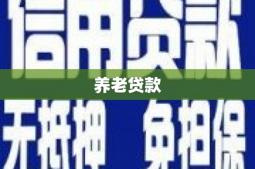 奉节养老贷款